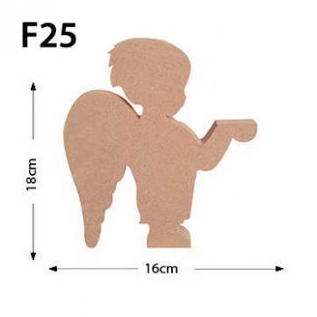 F25 Ahşap Mumluk Melek Figürü Biblo Ahşap Obje