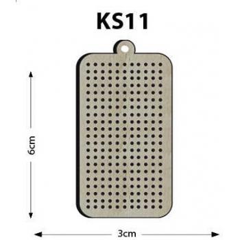 Ks11 - Dikdörtgen Delikli Kasnak Kolye