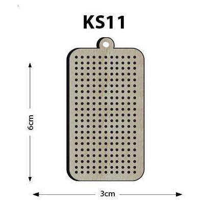 Ks11 - Dikdörtgen Delikli Kasnak Kolye